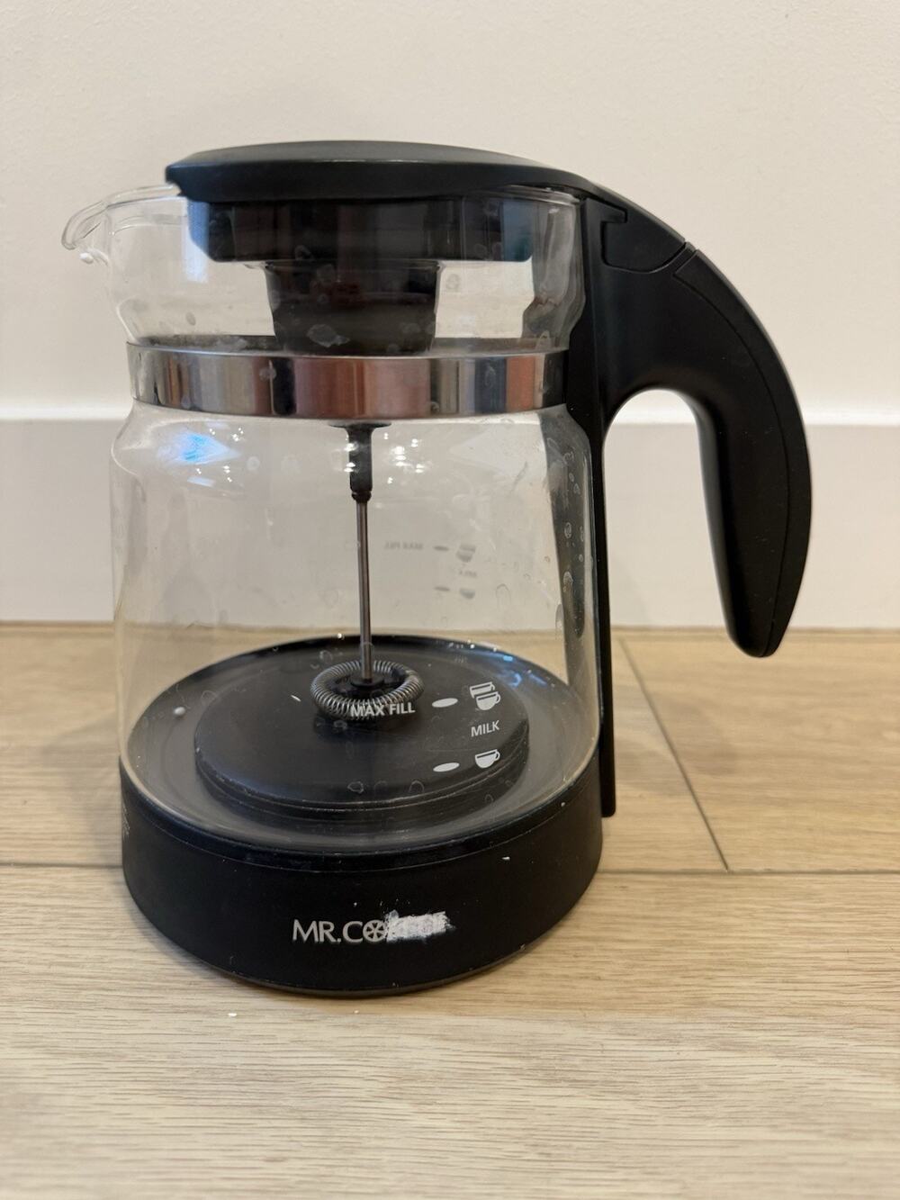Mr. Coffee Cafe Latte Maker BVMC-EL1 Replacement Carafe Picher W/ Lid And Whisk